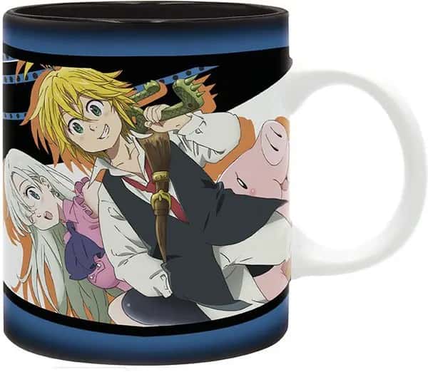 The Seven Deadly Sins Mug - Meliodas, Elizabeth & Hawk