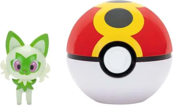 Pokemon Figure - Sprigatito + Repeat Ball (Clip 'n' Go)