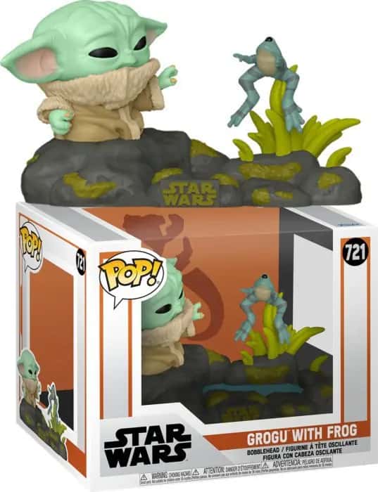 Star Wars The Mandalorian Funko Pop Vinyl: Grogu with Frog