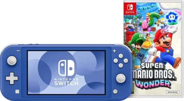 Nintendo Switch Lite Blauw + Super Mario Bros. Wonder