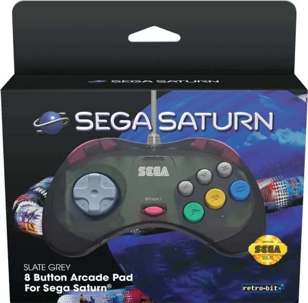 Retro-Bit - SEGA Saturn Classic Controller (Slate Grey)