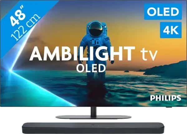 Philips Ambilight 48'' OLED810 4K (2025) + JBL Bar 300 M2 Zwart