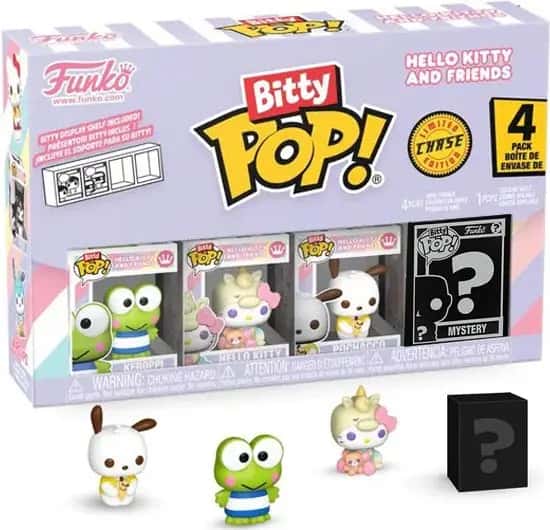 Hello Kitty and Friends Funko Bitty Pop! 4-Pack: Keroppi / Hello Kitty / Pochacco / Chase Figure