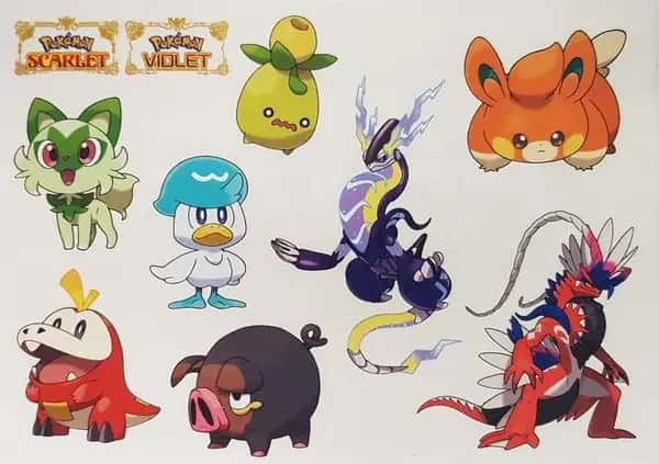 Pokemon Scarlet & Violet Sticker Sheet