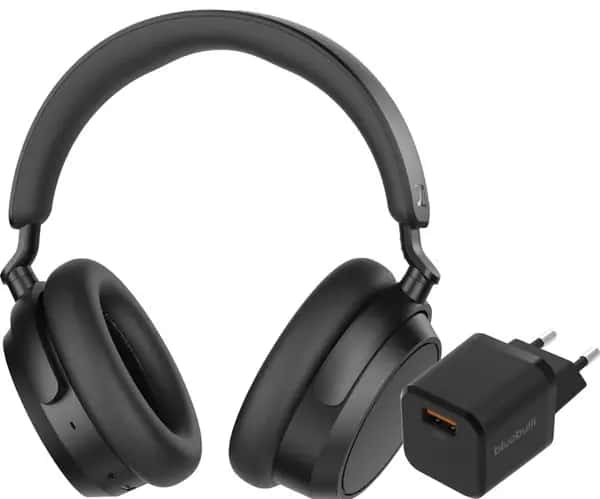 Sennheiser Accentum Plus Zwart + BlueBuilt Quick Charge Oplader met Usb A Poort 18W Zwart