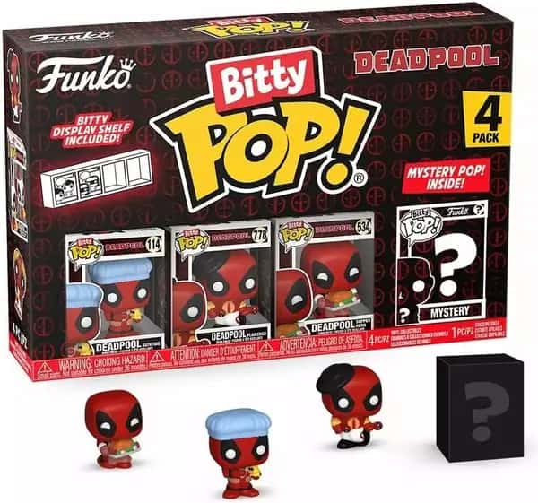 Deadpool Funko Bitty Pop! 4-Pack: Deadpool Bathtime / Deadpool Flamenco / Deadpool Supper Hero