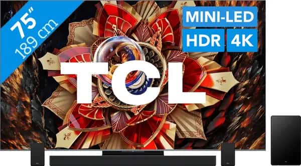 TCL 75" QD Mini-led C9K 4K (2025) + TCL Q85H PRO