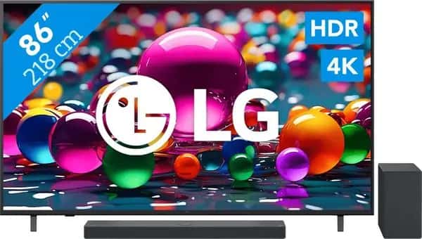 LG 86" 4K Smart UA75 + LG DSC9S