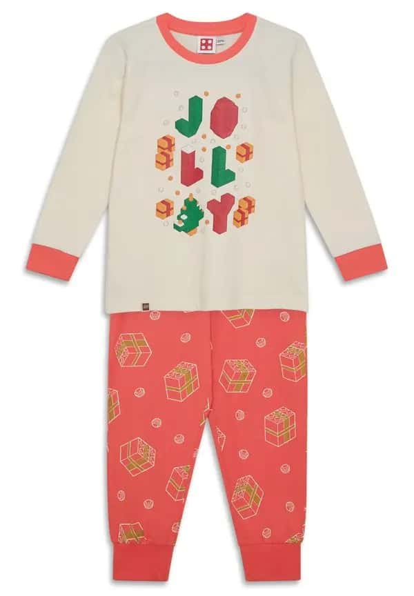 Kerstpyjama voor kinderen - gebroken wit