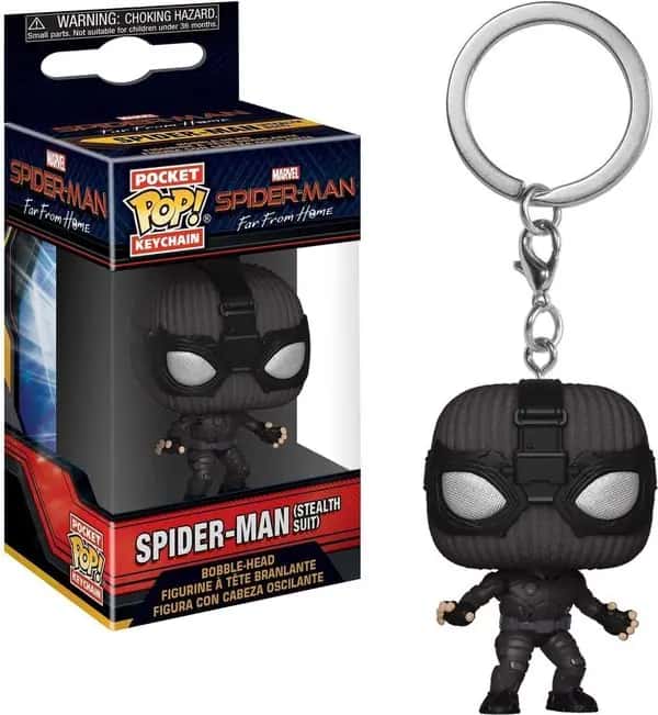 Spider-Man Far From Home Pocket Pop Keychain - Spider-Man Stealth Suit