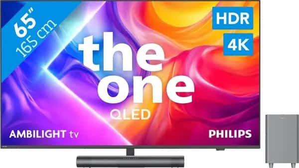 Philips Ambilight 65'' PUS9000 QLED 4K (2025) + Philips TAB6100