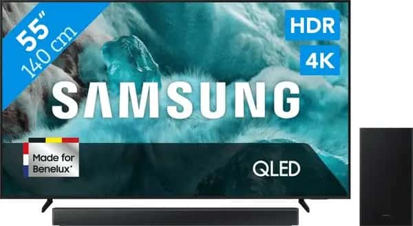 Samsung 55" QLED 4K Q7F4 (2025) + Samsung HW-B66CF Zwart