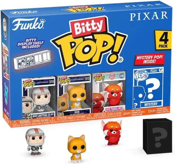 Pixar Funko Bitty Pop! 4-Pack: Buzz Lightyear (XL-01) / Sox / Red Panda Mei