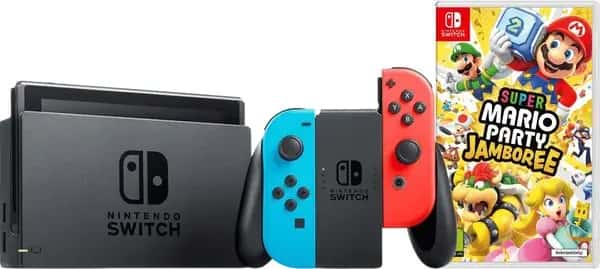 Nintendo Switch Rood/Blauw + Mario Party Jamboree