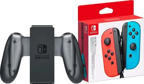 Nintendo Switch Joy-Con set Rood/Blauw + Nintendo Switch Joy-Con Charge Grip