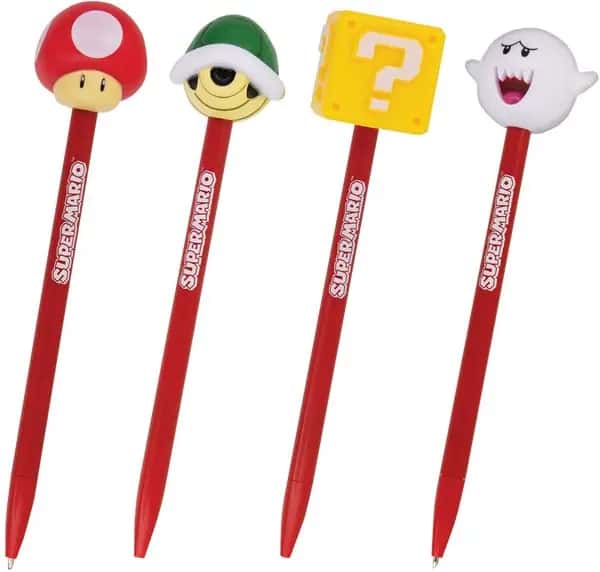 Super Mario Pen Toppers - Mushroom / Shell / Question Box / Boo