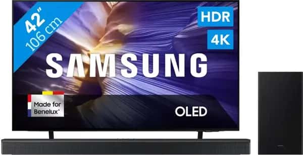 Samsung 42" OLED S90F (2025) + Samsung HW-B750F Zwart