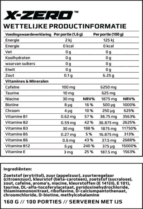 X-Gamer 160g X-Zero Formula - Green Apple - Hydration+