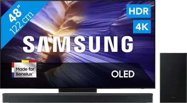 Samsung 55" OLED S90F (2025) + Samsung HW-B750F Zwart