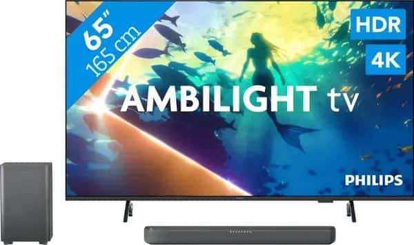 Philips Ambilight 65" PUS8000 4K (2025) + Philips TAB6100
