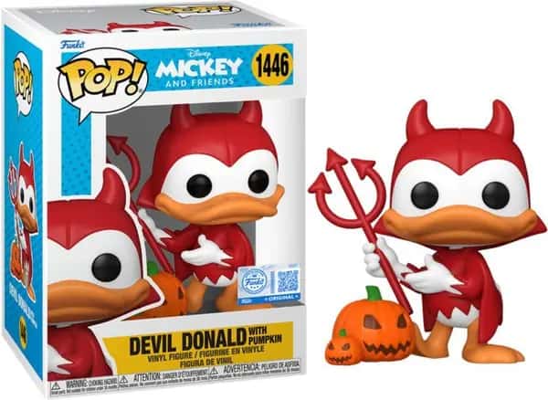 Disney Mickey and Friends Funko Pop Vinyl: Devil Donald with Pumpkin