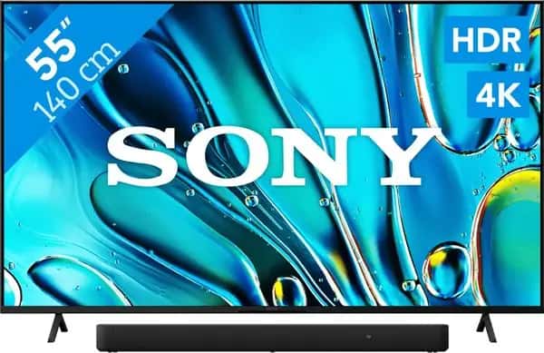 Sony Bravia 3 55" 4K Led (2025) + Sony HT-S2000 Zwart