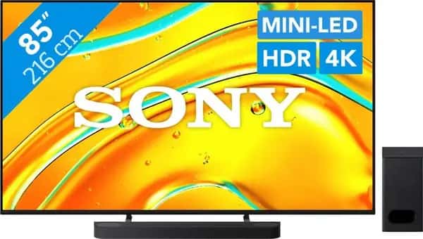 Sony Bravia 5 85" XR Mini-led (2025) + Sony Bravia Theatre Bar 6 Zwart