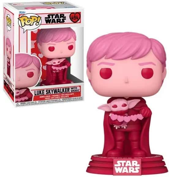 Star Wars Funko Pop Vinyl: Luke Skywalker with Grogu (Valentines Day)