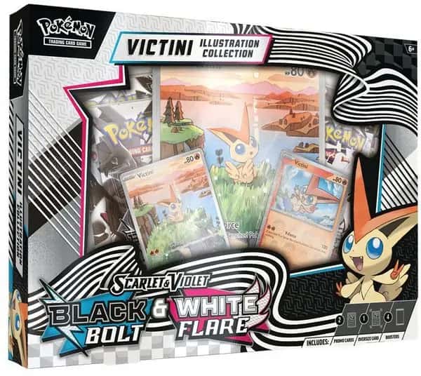 Pokemon TCG Scarlet & Violet - Black Bolt & White Flare Illustration Collection - Victini