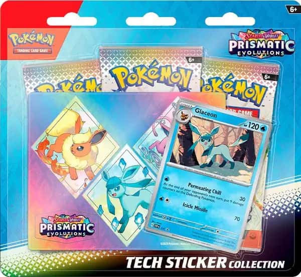 Pokemon TCG Prismatic Evolution Tech Sticker Collection - Glaceon