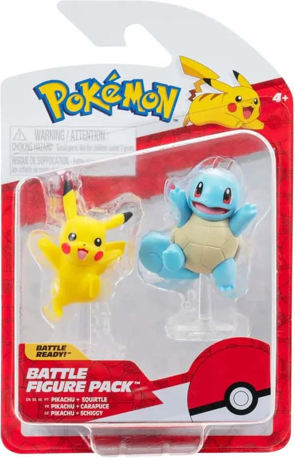 Pokemon Battle Feature Figure - Pikachu & Squirtle
