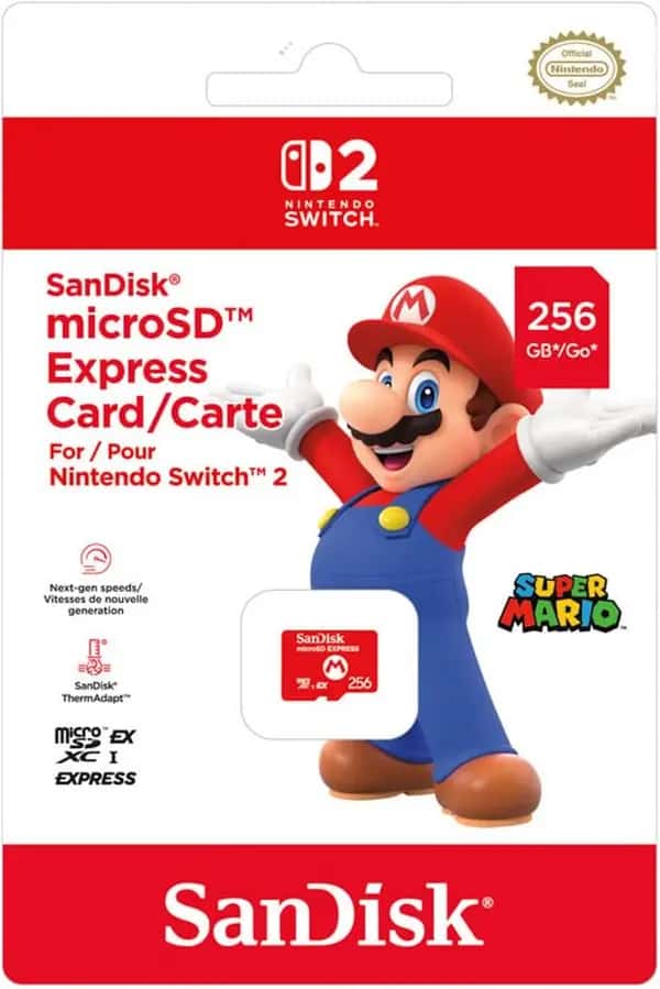 Nintendo Switch 2 Sandisk 256 Gb Rood Microsdxc Express