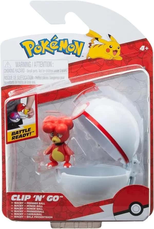 Pokemon Figure - Magby + Premier Ball (Clip 'n' Go)