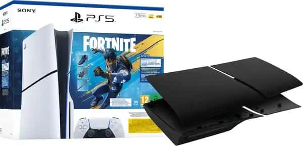 PlayStation 5 Slim Disc Edition Fortnite bundel + Covers Zwart
