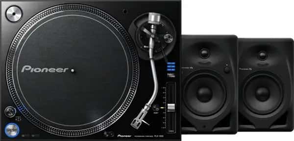 Pioneer PLX-1000 + Pioneer DJ DM-50D-BT Zwart