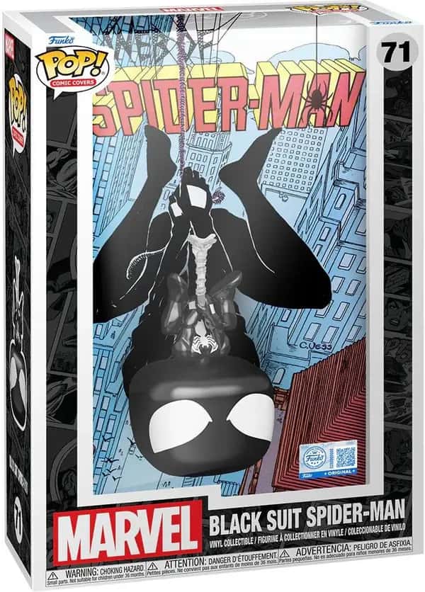 Marvel Web of Spider-Man #8 Comic Cover Funko Pop Vinyl: Black Suit Spider-Man