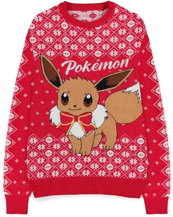 Pokemon - Eevee Christmas Jumper (Red)