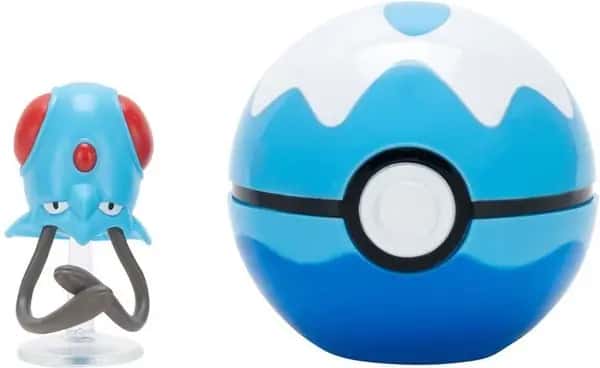 Pokemon Figure - Tentacool & Dive Ball (Clip 'n' Go)