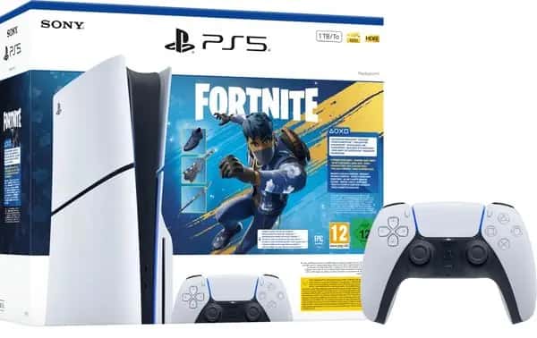 PlayStation 5 Slim Disc Edition Fortnite bundel + Extra Controller Wit