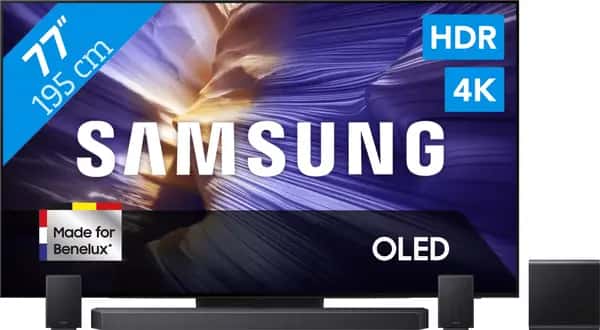 Samsung 77" OLED S90F (2025) + Samsung HW-Q930F Zwart