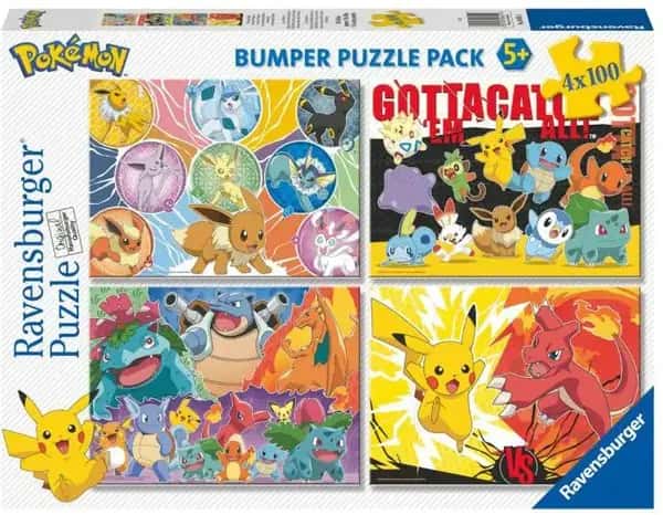 Pokemon - Gotta Catch'em All! Bumper Puzzle Pack (4x100 pcs)
