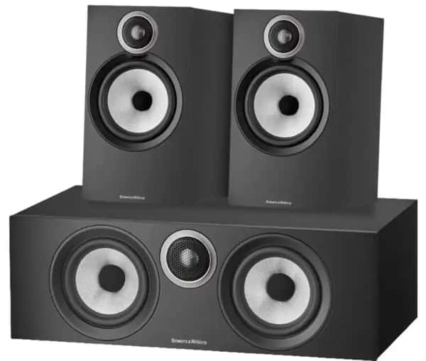Bowers & Wilkins HTM6 S3 + 606 S3 (per paar) Zwart