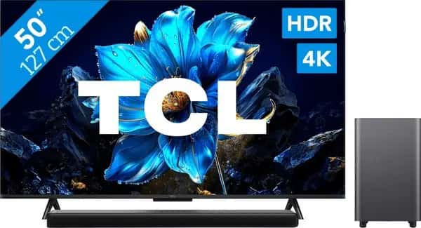 TCL 50" QLED P71K 4K (2025) + TCL S55H 2.1 Soundbar