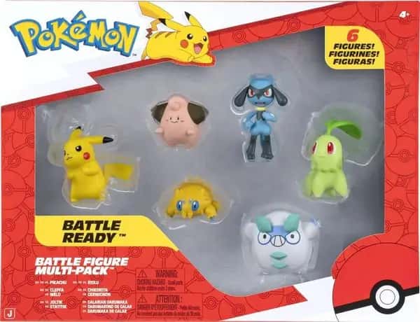Pokemon Battle Figure - Multi Pack (Pikachu, Cleffa, Joltik, Riolu, Chikorita & Galarian Darumaka)