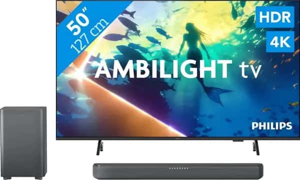 Philips Ambilight 50" PUS8000 4K (2025) + Philips TAB5309