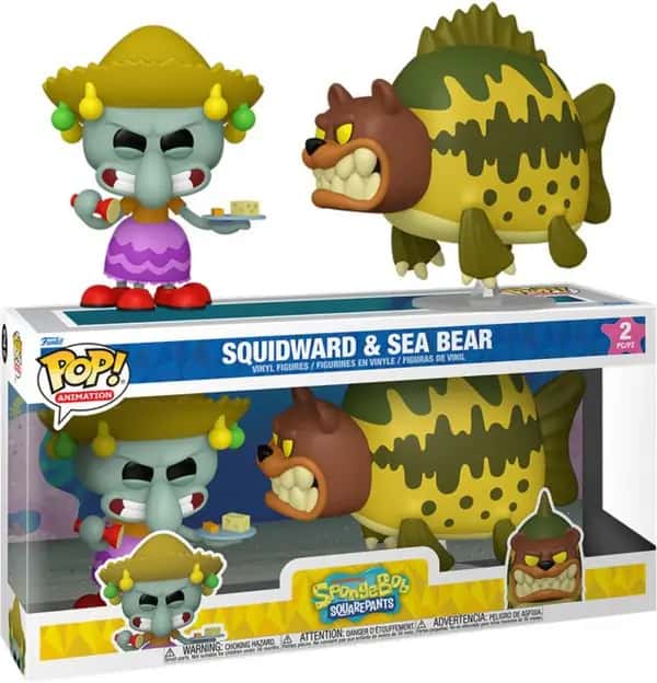 Spongebob Squarepants 2-Pack Funko Pop Vinyl: Squidward & Sea Bear