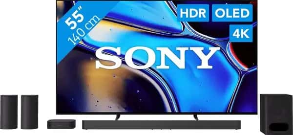 Sony 55'' Bravia 8 OLED 4K (2024) + Sony Bravia Theatre System 6 Zwart