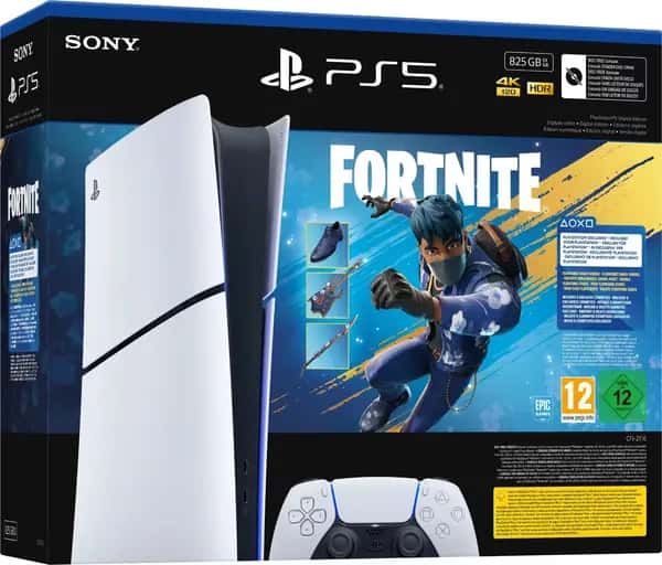 PlayStation 5 (825GB) Digital Edition (SLIM VERSION) + Fortnite Flowering Chaos Bundle