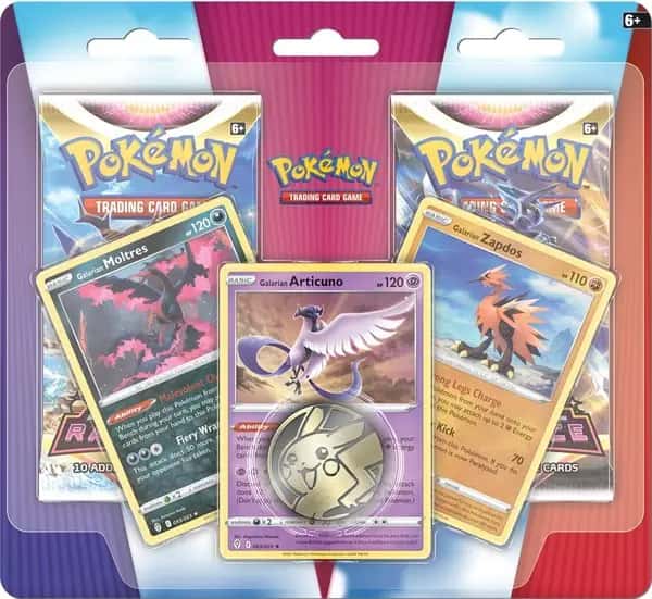 Pokemon TCG Booster 2-pack (Galarian Moltres, Articuno & Zapdos)