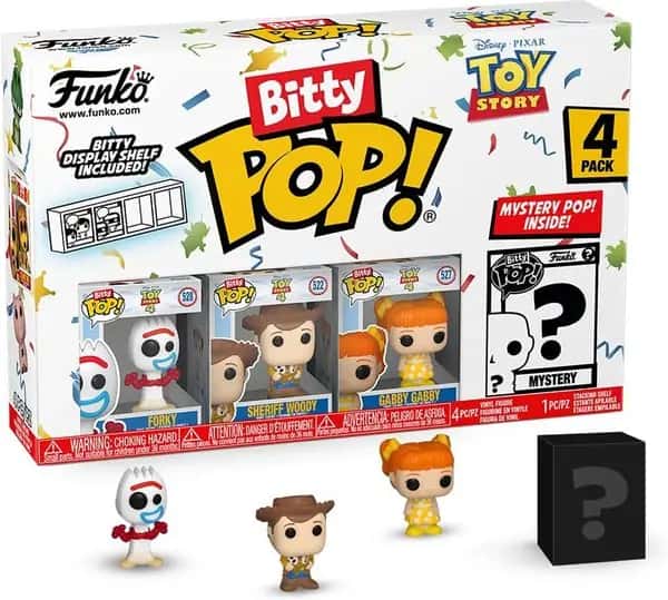 Toy Story Funko Bitty Pop! 4-Pack: Forky / Sheriff Woody / Gabby Gabby